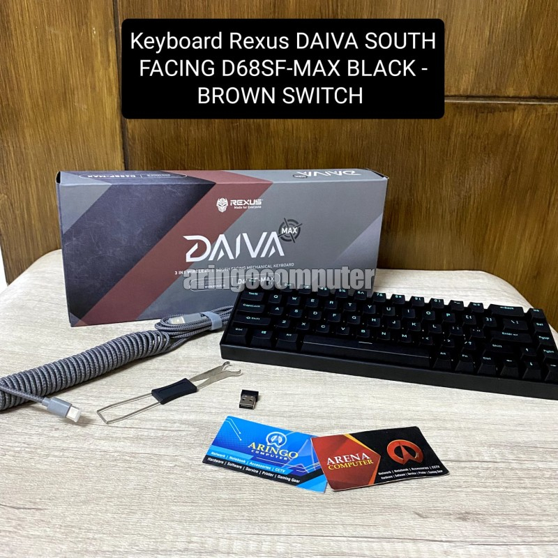 Keyboard Rexus DAIVA SOUTH FACING D68SF-MAX BLACK - BROWN SWITCH