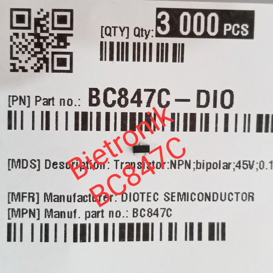 TR C847 BC847 BC847C 1G SOT-23 NPN Original Diotec Semiconductor