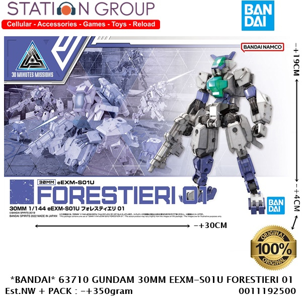 BANDAI 63710 GUNDAM 30MM EEXM-S01U FORESTIERI 01 -ACTION FIGURE