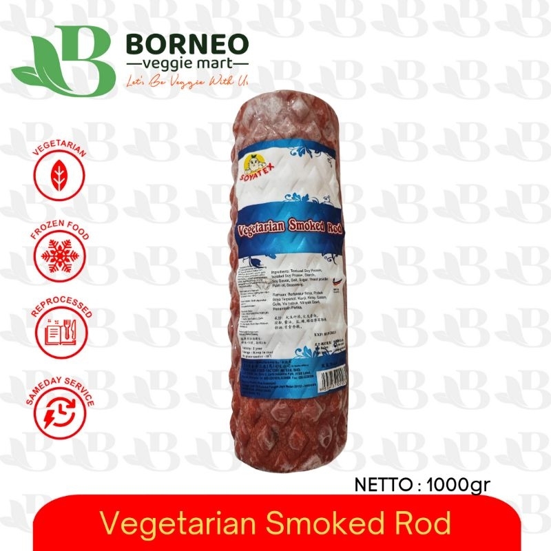 

Smoked Rod YDX 1 kg | Daging Asap Vegetarian | Ham Nabati