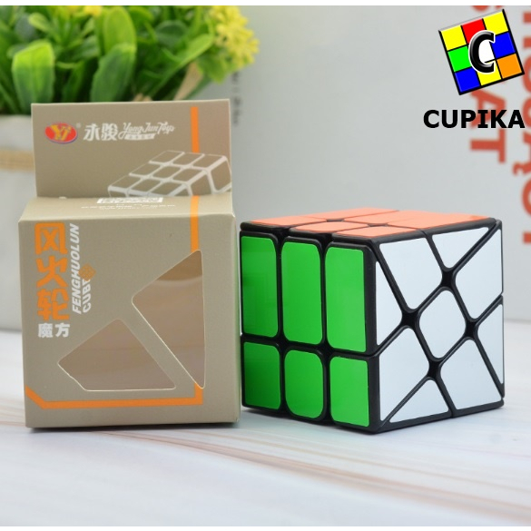 Rubik 3x3 Yj Yongjun speed Windmill Fisher Unik murah Blackbase