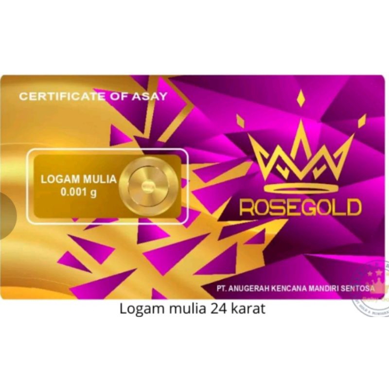 baby gold /rose gold 0,001 gram