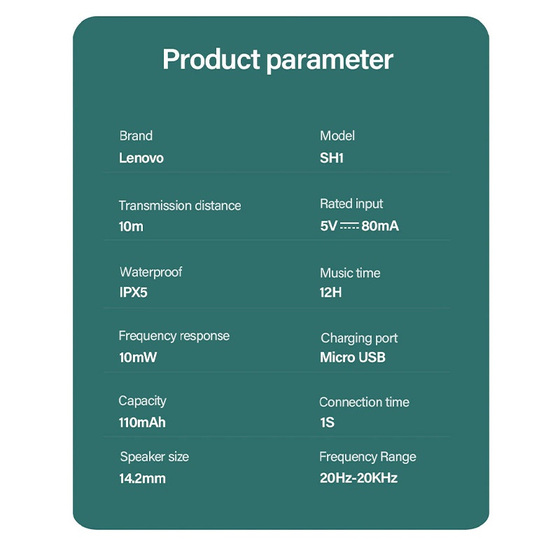 THINKPLUS LENOVO SH1 SPORT BLUETOOTH EARPHONE HEADSET/HANDSFREE 5.0