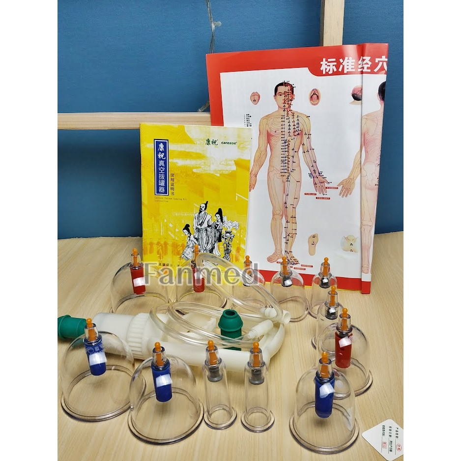 Alat Bekam Kangzhu Cupping 12 Kop 12 Cup Alat Bekam