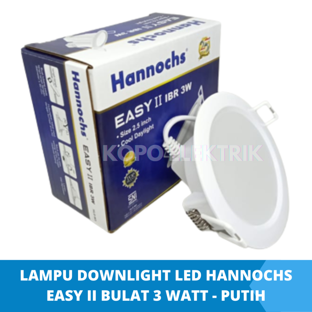 Lampu Downlight LED Hannochs Easy II Bulat 3w 5w 7w  - Putih