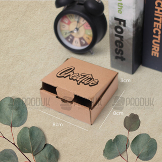 

Sablon / Cetak Kardus Corrugated 8x8x3 CM | Die Cut | Kotak Karton | Box Packing Souvenir Pizza