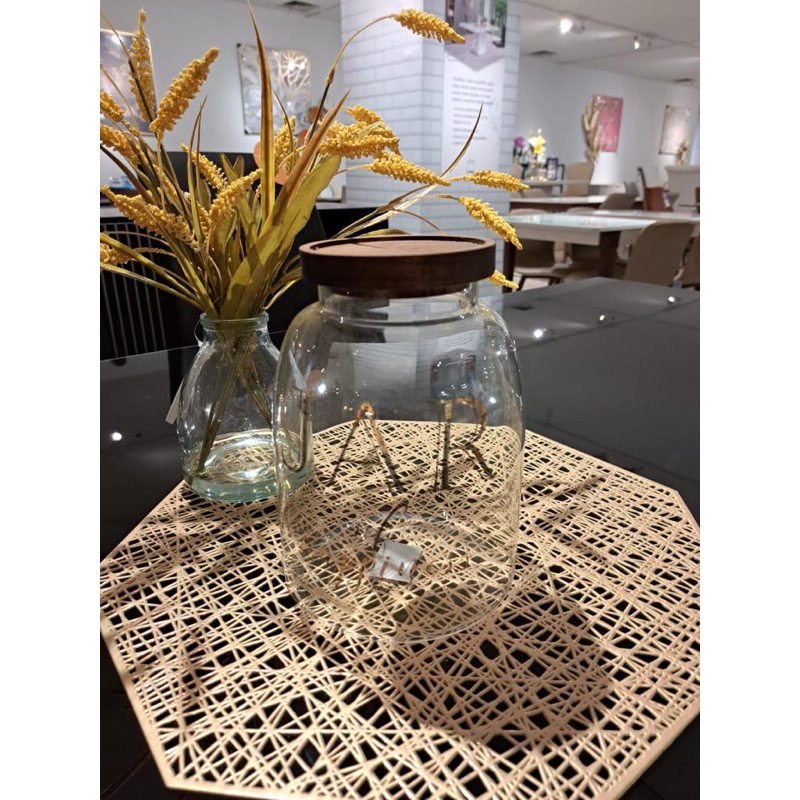 Toples kaca Informa 2L dengan tutup kayu