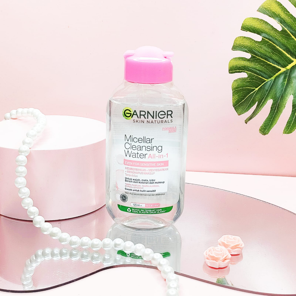 GARNIER MICELLAR WATER / Pembersih Make Up Pink Rose Garnier 125ml