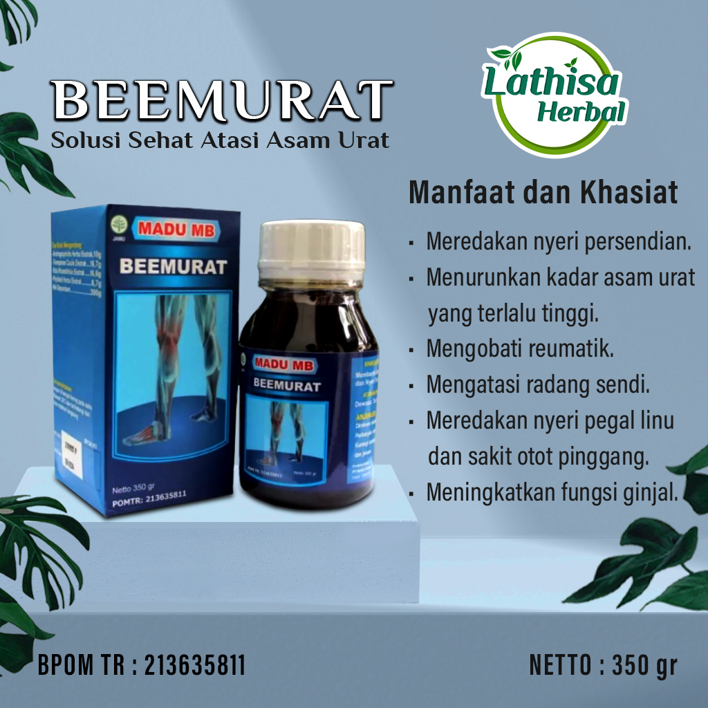 

Madu asam urat beemurat Obat Rematik Pegel linu Radang sendi flu Tulang