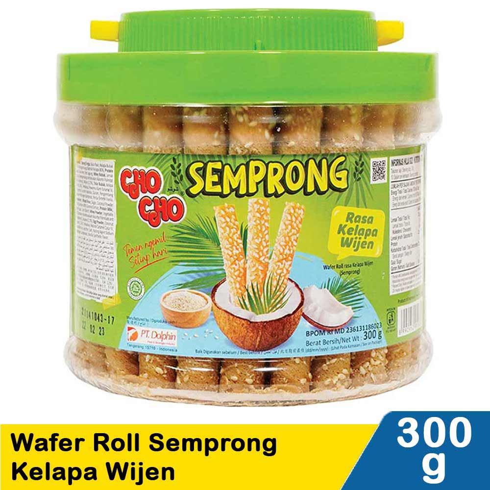 

Cho Cho Wafer Roll Semprong Kelapa Wijen 300G