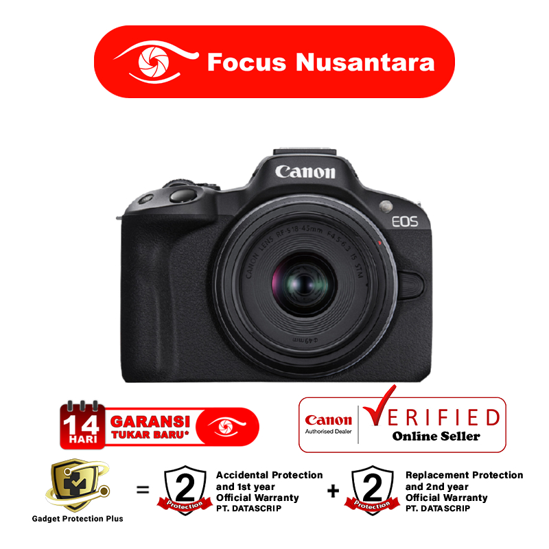 Canon EOS R50 Body / R 50 kit 18-45mm / Double Kit 55-210mm RESMI