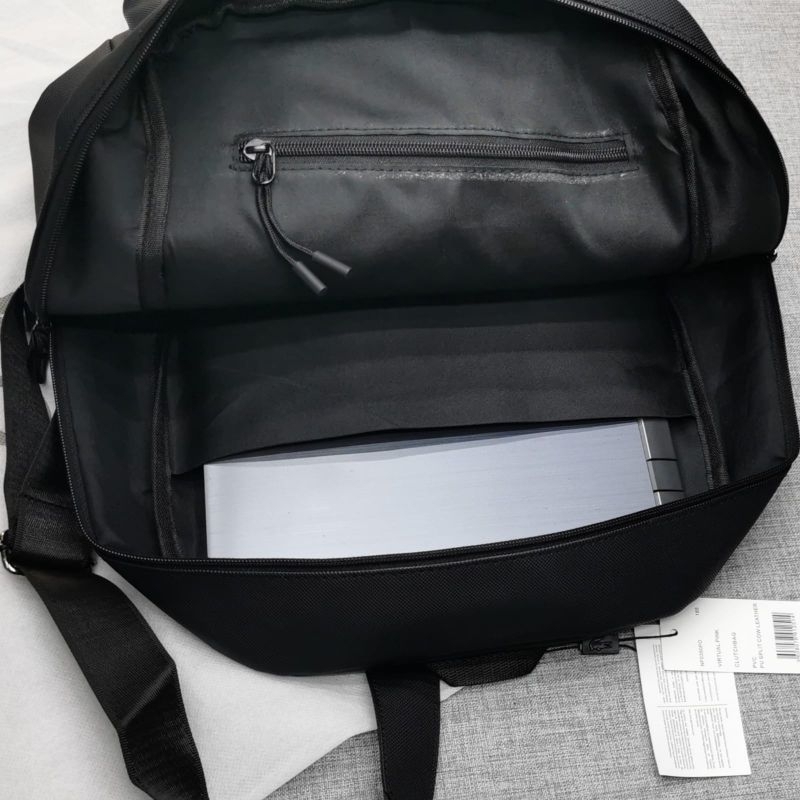 Backpack Leather Black Tas ransel pria