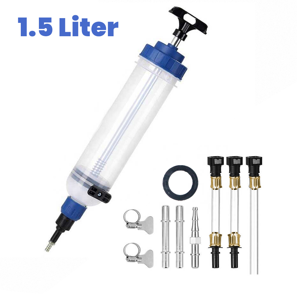 Pompa Tangan Transfer Oli Bensin Mobil Oil Extractor Syringe Bottle 1.5L - NC03 - Blue