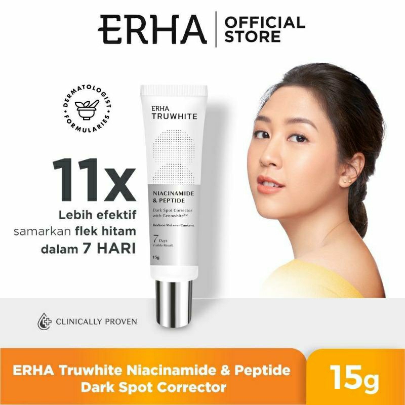 ERHA DERMATOLOGY - ERHA TRUWHITE NIACINAMIDE & PEPTIDE DARK SPOT CORRECTOR / CREAM FLEK