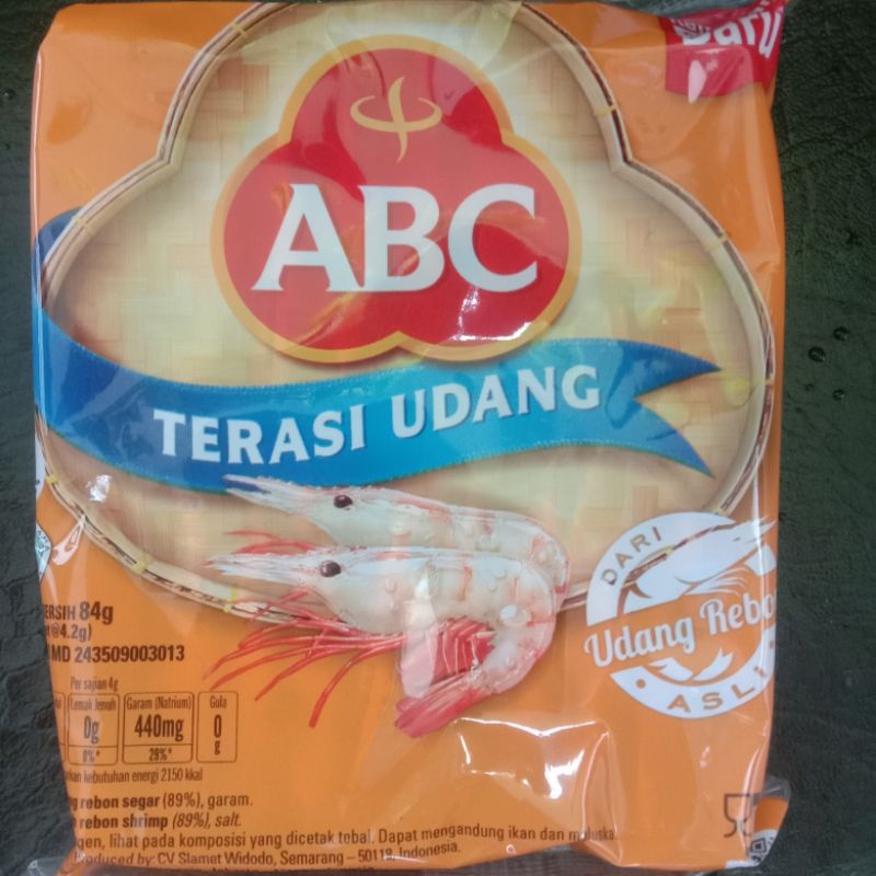 

Trasi udang cap ABC 1 pack( isi 20 pcs)