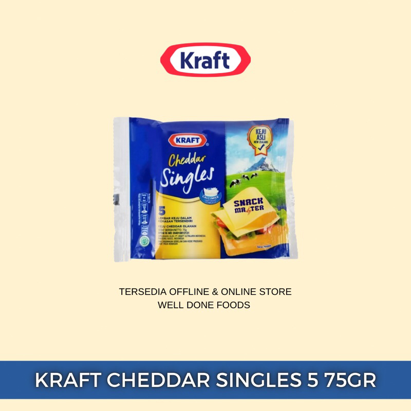 

Kraft Cheddar Singles 5’ 75gr