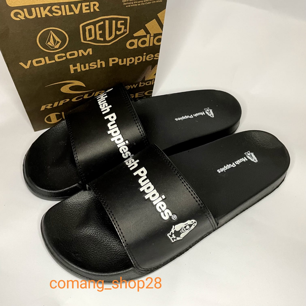 SANDAL SLOP SLIDE HUSH PUPPIES PRIA WANITA TERLARIS PRIA WANITA TULISAN PUTIH