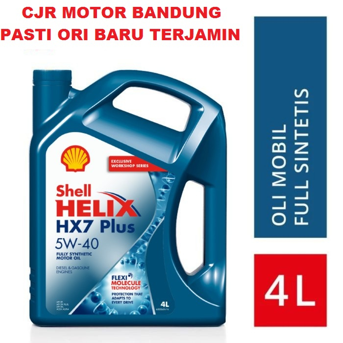 NEW Oli SHELL HX7 PLUS ORI RESMI 5w 40 Isi 4 Liter Oli Mobil Innova Raize Rocky Veloz Yaris Fortuner