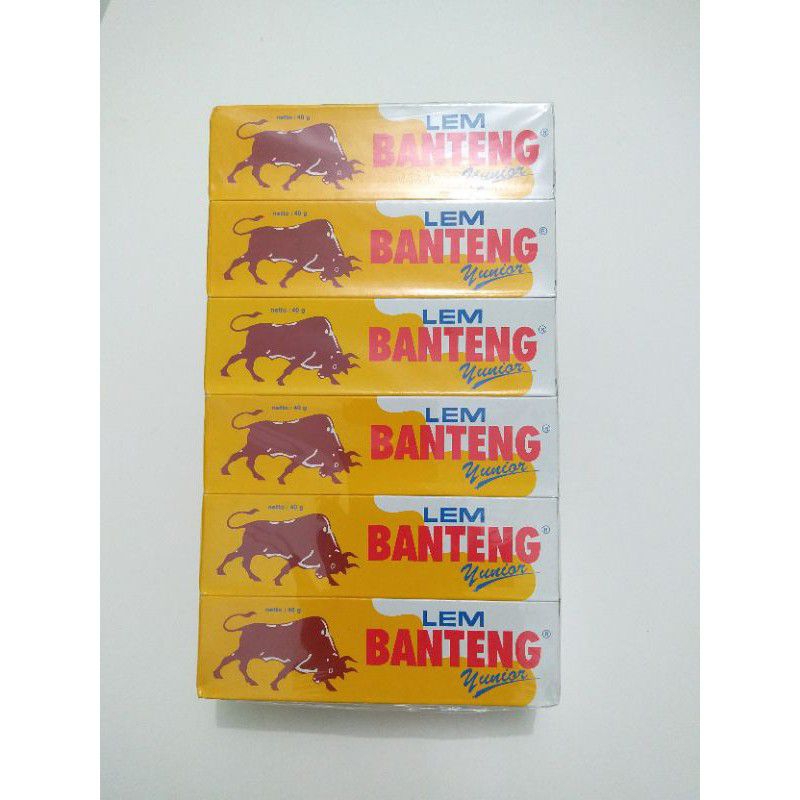 Lem Banteng Odol Yunior / Lem Banteng Tube 40 gr / Lem Aibon Kuning / Harga Per Pcs