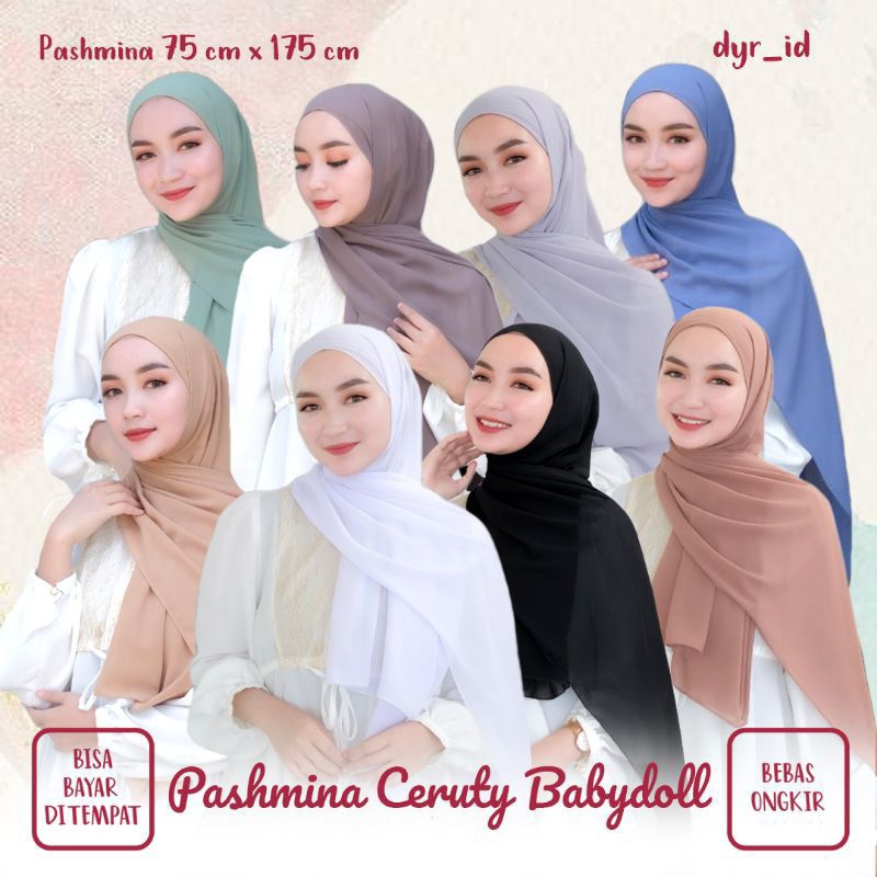 PASHMINA CERURY BABY DOLL POLOS/PASHMINA CERUTY INSTAN IMPORT