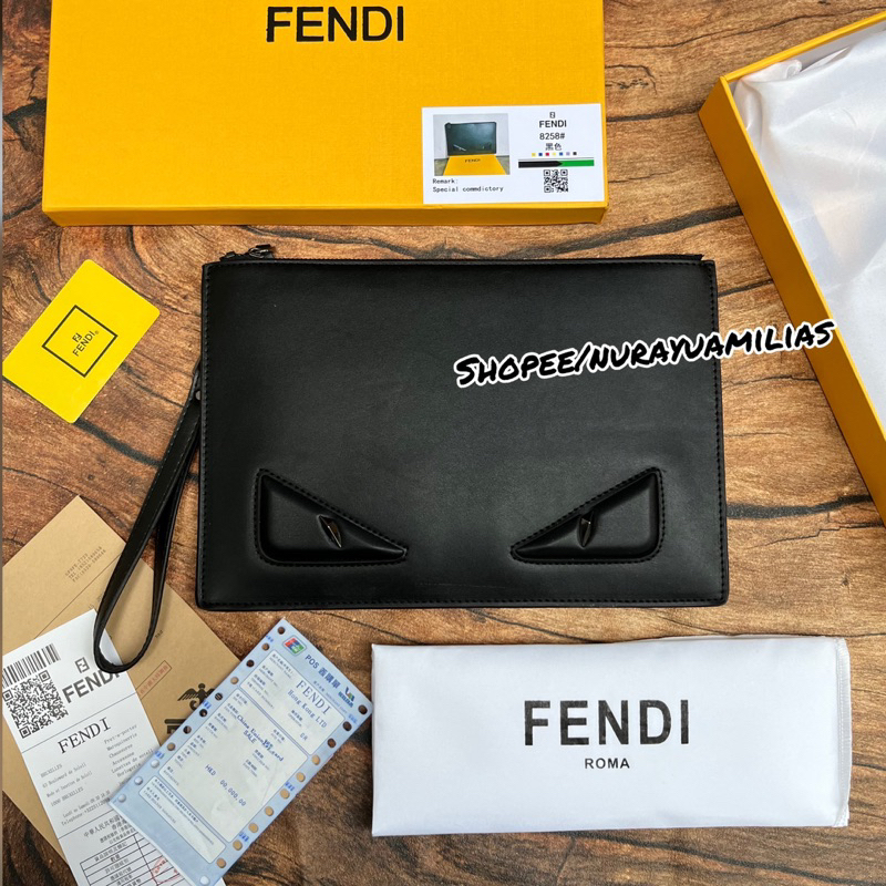 clutch fendi import free box clutch pria wanita import