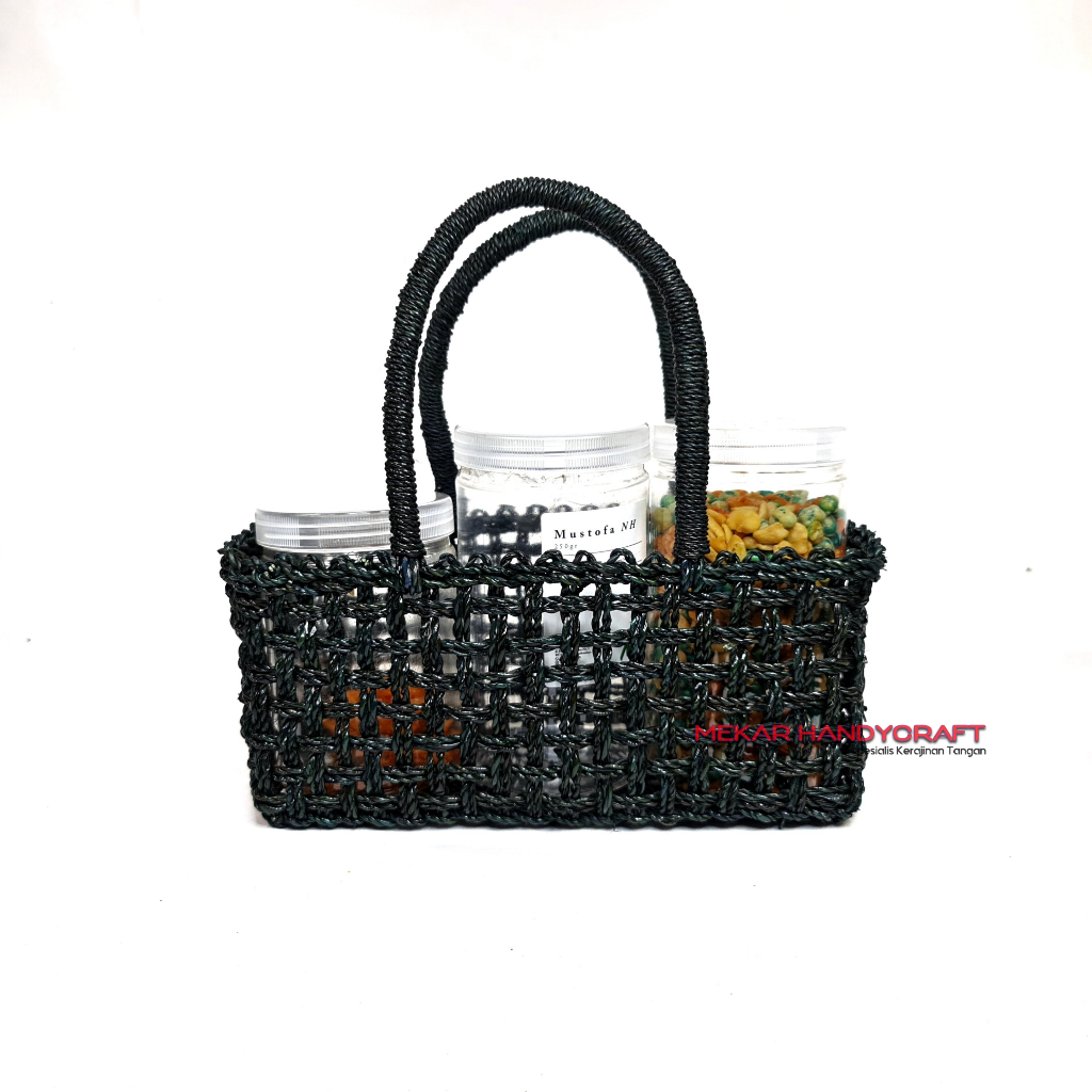 Tas Anyaman Hampers Toples Tinggi Kue Lebaran 9-10 cm Rara