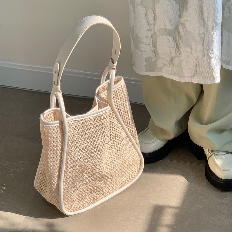 Tas Bahu Wanita Tas Cewek Shoulder Bag Straw Woven Bag GM 8937