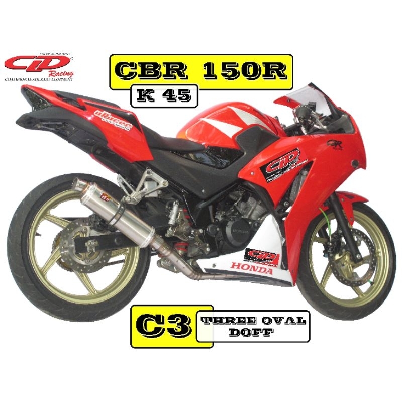 Knalpot CLD Racing type C3 Oval/Bulat CBR 150 K45, CBR 150 Facelift, Sonic 150, CB 150 old new, GSX 