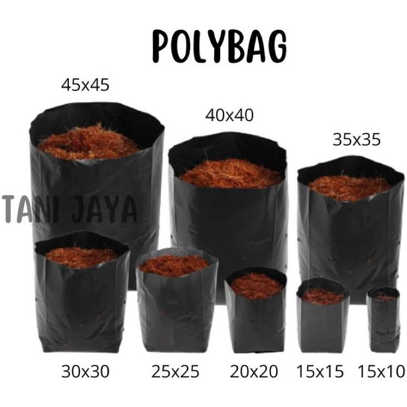 Polibag tanaman 1kg / polibag pupuk tanaman / 1kg polibag hitam tanaman