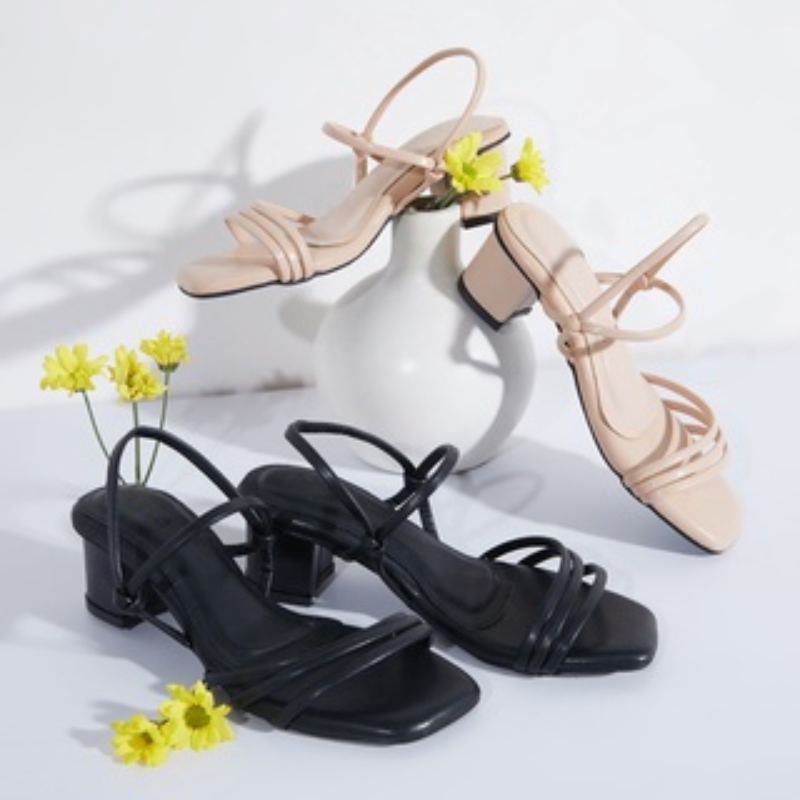 [CLEARANCE] Kingman x Dalmi - Danbi Sandal Heels Wanita 5 Cm Model Tali - Dan023