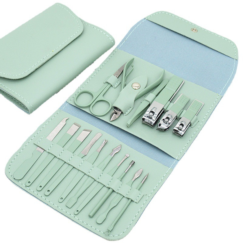 MAGEFY Gunting Kuku Set 16 in 1 Manicure Set Stainless Steel Gunting Kuku Alat Manicure Alat 1421