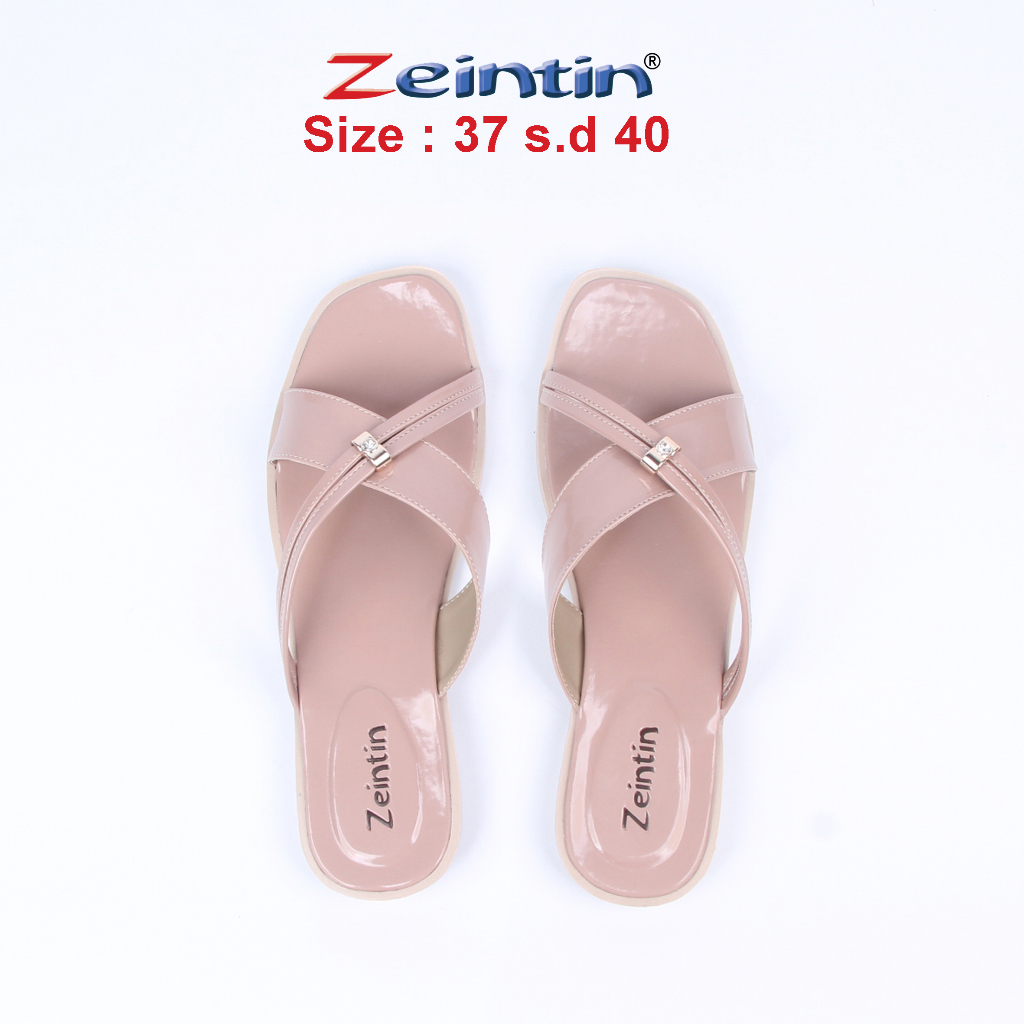 Zeintin - Sandal Wanita Bahan Kulit Sintetis Sandal Taplek Wanita Kekinian Orginal Zeintin SS