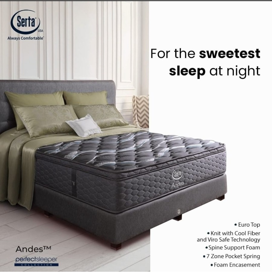 mattress only matras kasur springbed Serta Andes