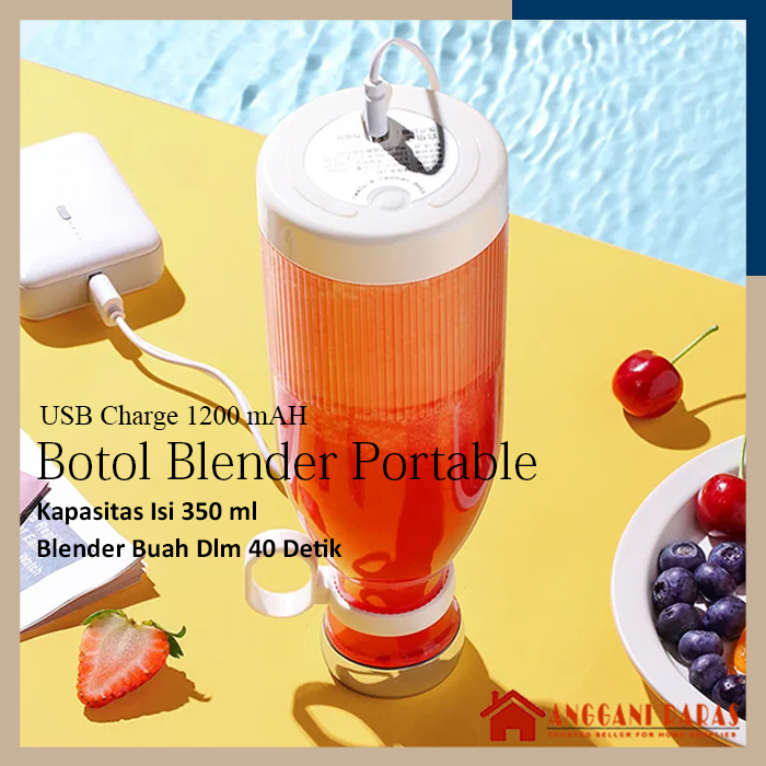 Blender Botol Blender Jus Buah Portabel Mini Juicer 350 ml USB Charge