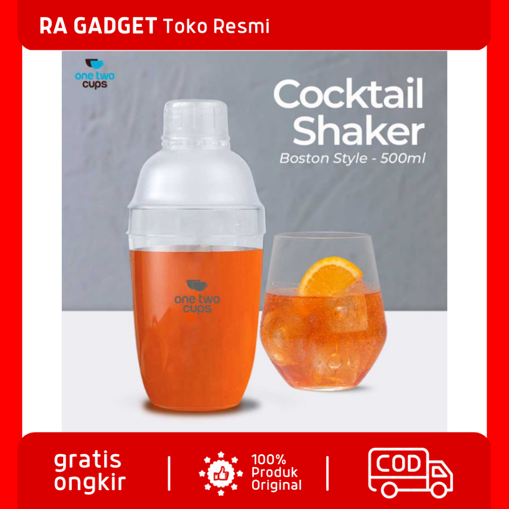 One Two Cups Cocktail Shaker Mixer Bartender Boston Style / Alat Gelas Kocok Pengocok Kocokan Minuma