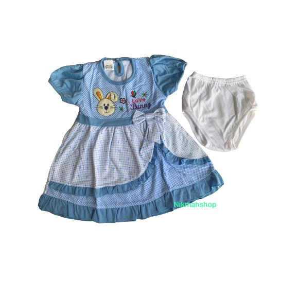 dress baby setelan fauzan baby  LOVE BUNNY