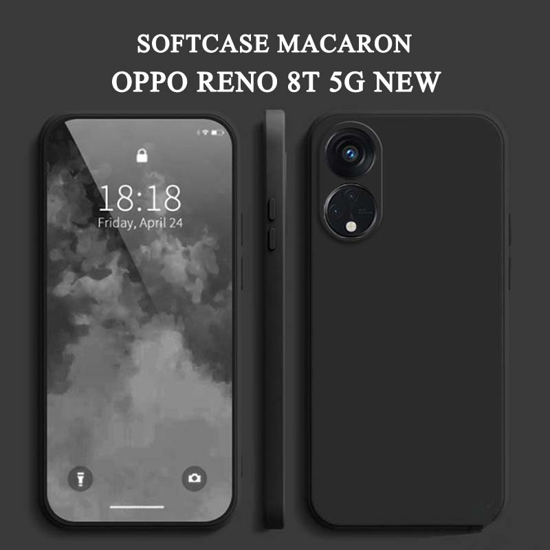 Softcase Macaron Polos For OPPO RENO 8T 4G RENO 8T 5G Terbaru - Softcase Macaron OPPO RENO 8T 5G - C