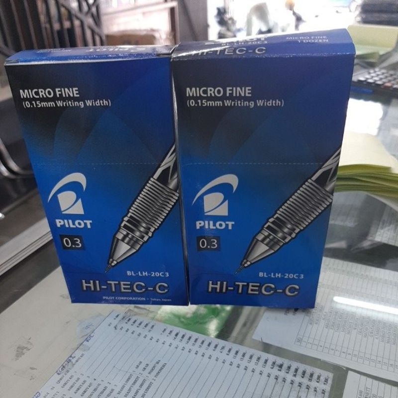 

1pc pulpen PILOT Hi-texch 0,3 ASLI/buah pilot Hi-texh warna hitam/ biru