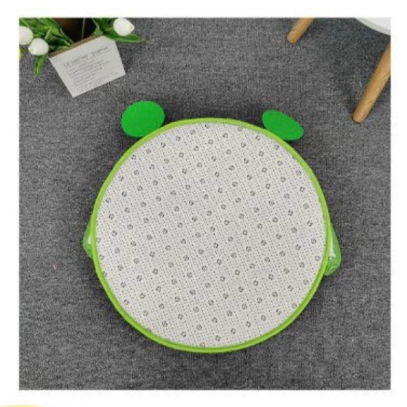 Cooling effect animal buddy round bed with head pillow