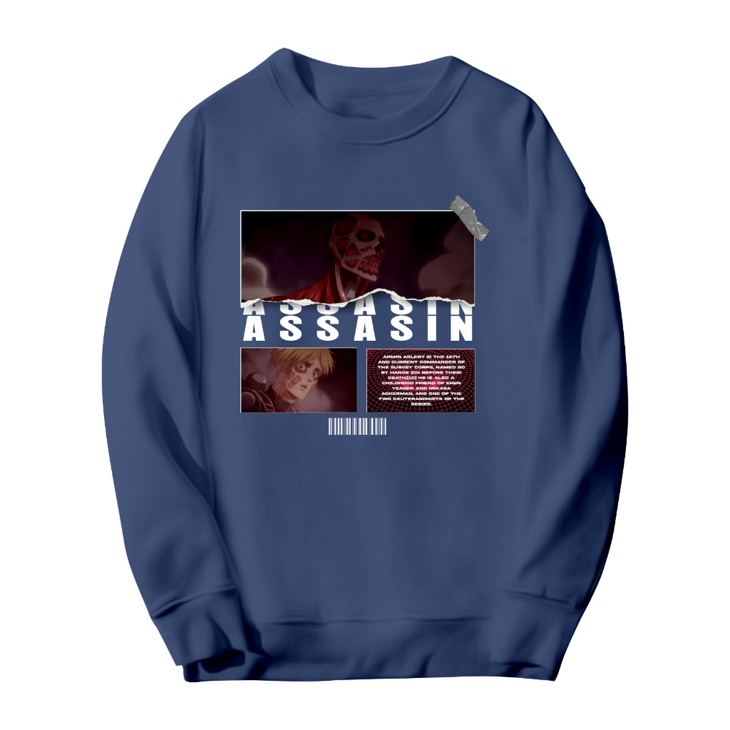 Sweater Crewneck Assasin drones fleece M-XXL