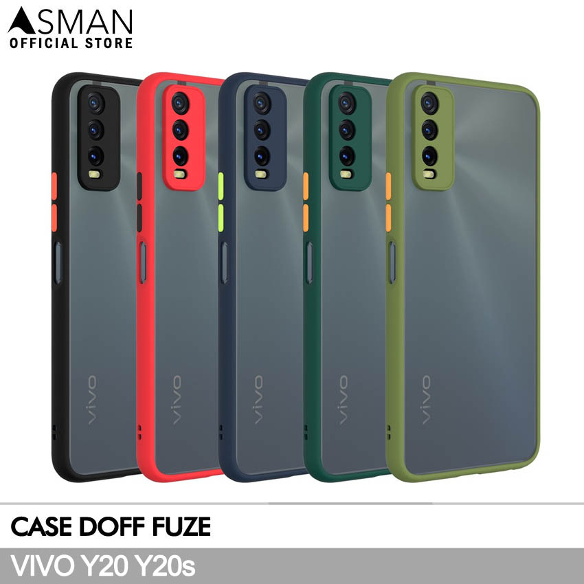 Asman Case Vivo Y20 Y20s Fuze Premium Shield Protector