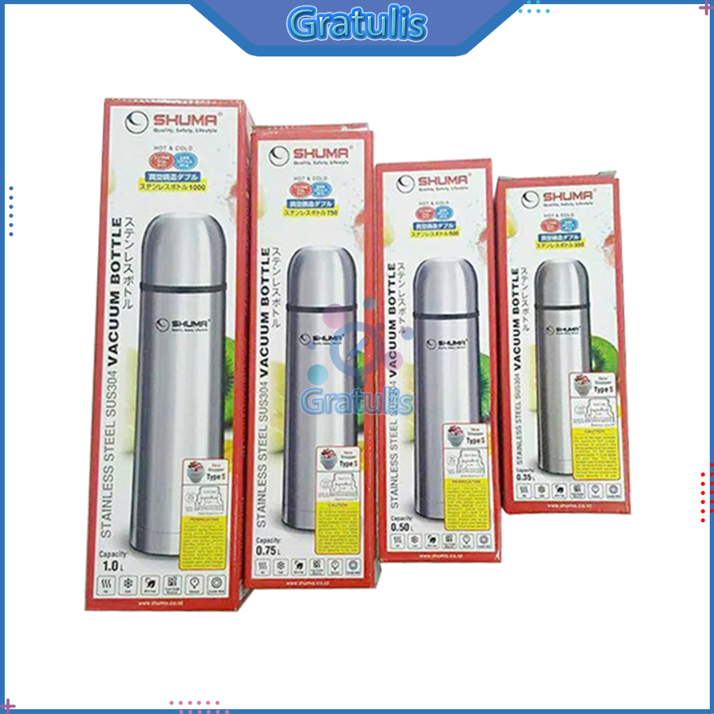 TREMOS AIR PANAS STAINLESS SHUMA [500/750/1000 ML] / THERMOS MINI / TEREMOS KECIL / TREMO / TERMOS
