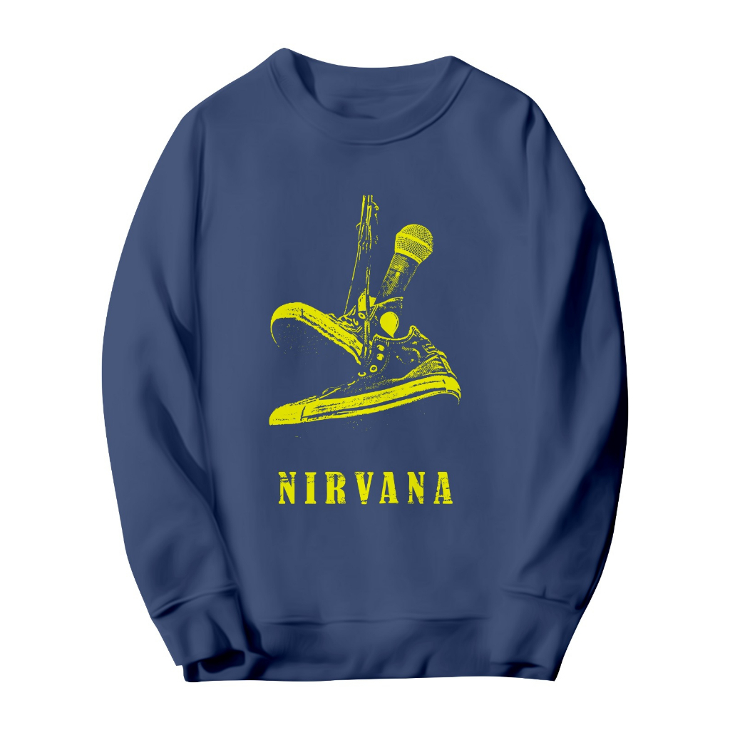 Sweater Crewneck Nirvana Shoes Yellow fleece M-XXL