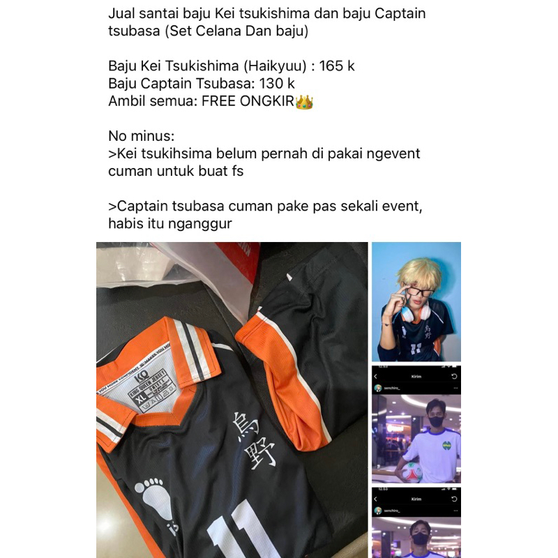 Baju tsukishima kei