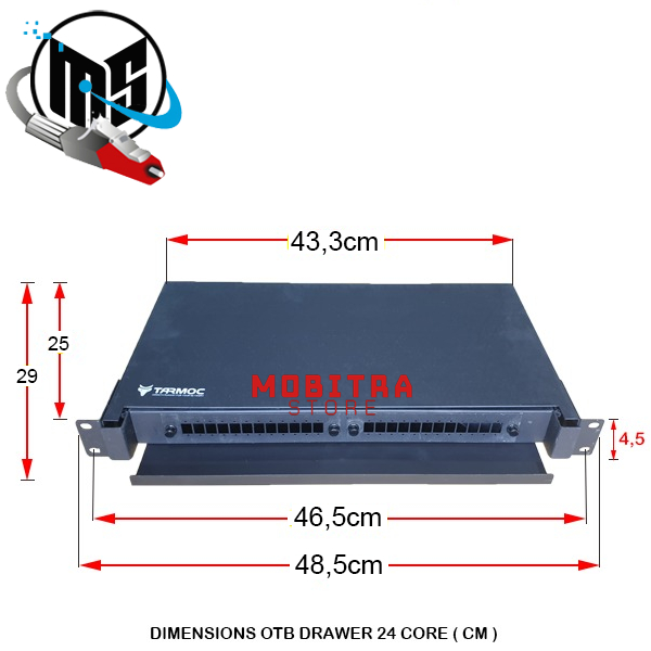 Fiber Optic OTB 24 Core SC | 1U Drawer ODF OTB 24 Core Kosong