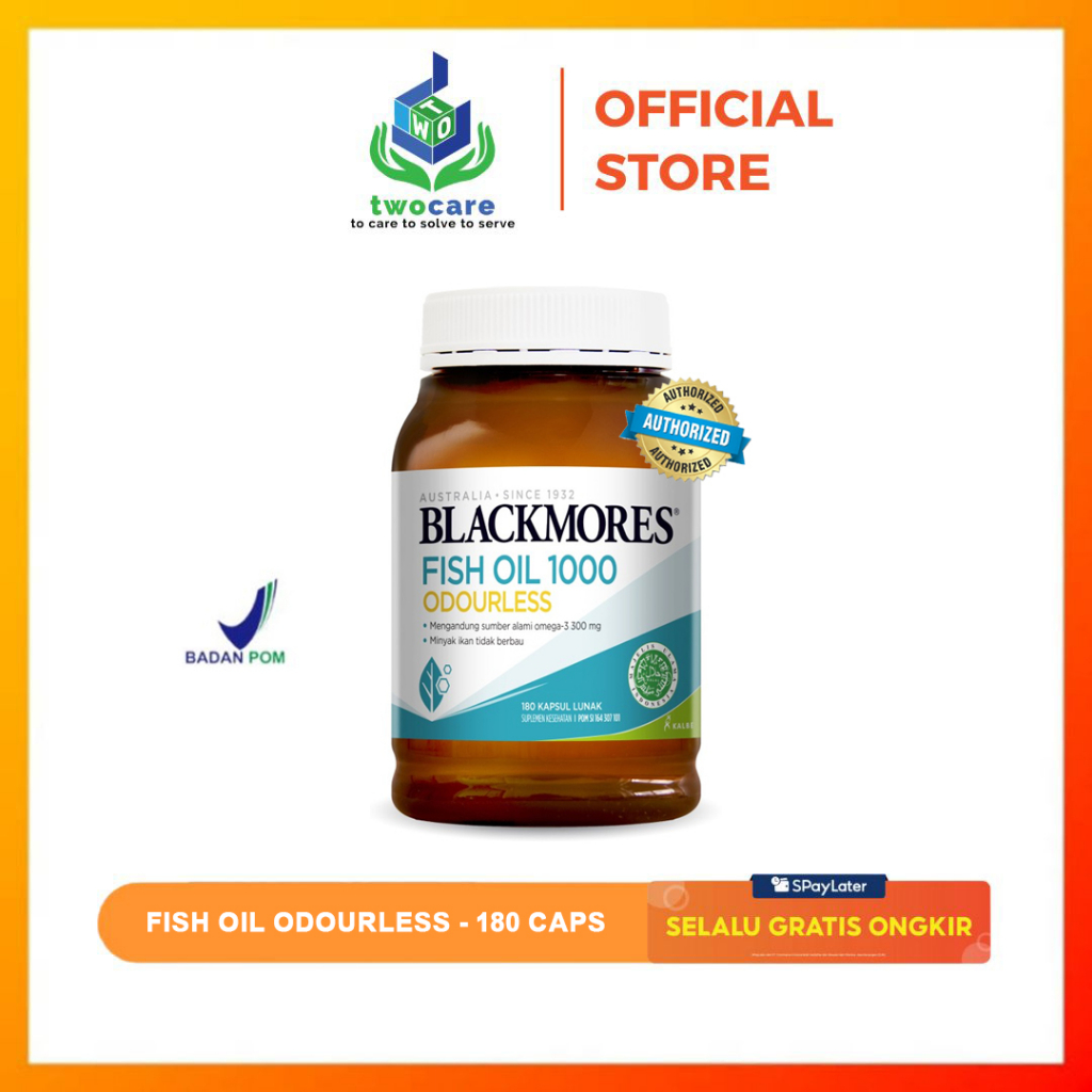 Blackmores Odourless Fish Oil 1000mg 180 Kapsul - Memelihara Kesehatan