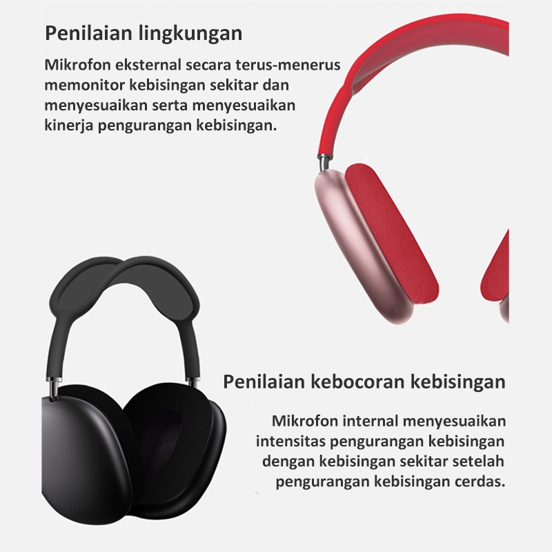 【Penjual Lokal】Headphone Bluetooth5.0 HIFI Type-C Headphone wireless headset true gaming earphone support TF Card 3.5mm Earphones P9