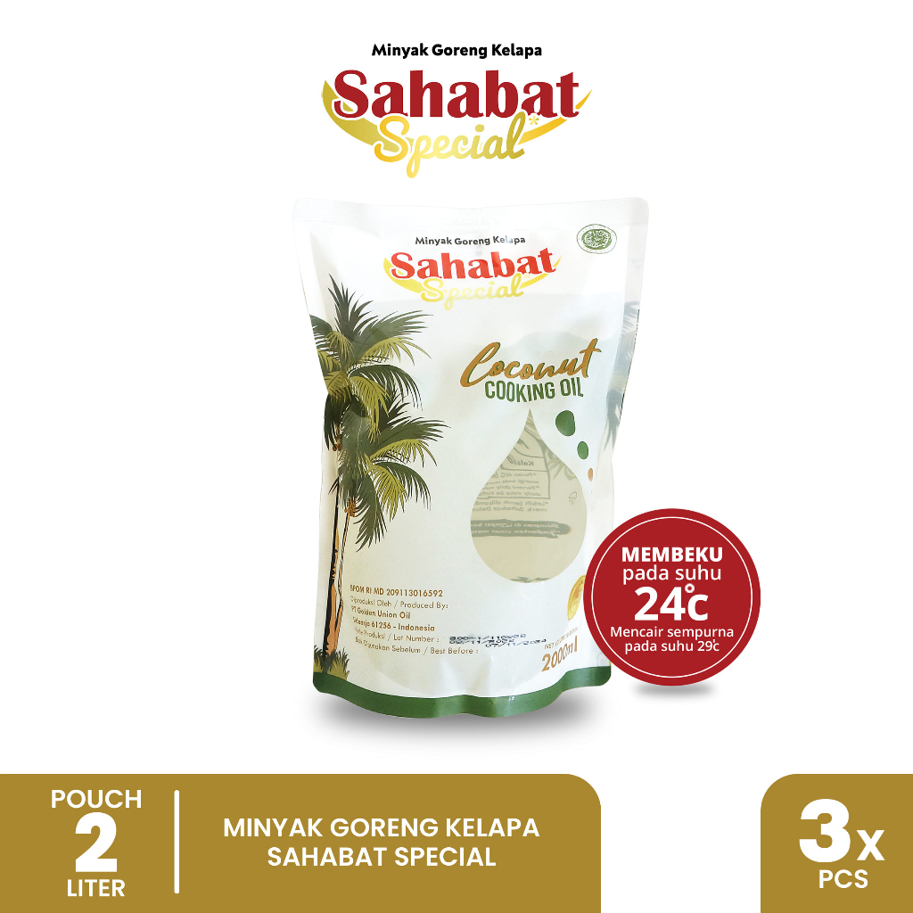 

Minyak Goreng Kelapa Sahabat Pouch 2 L (X3) Lebih Sehat dan Hemat!