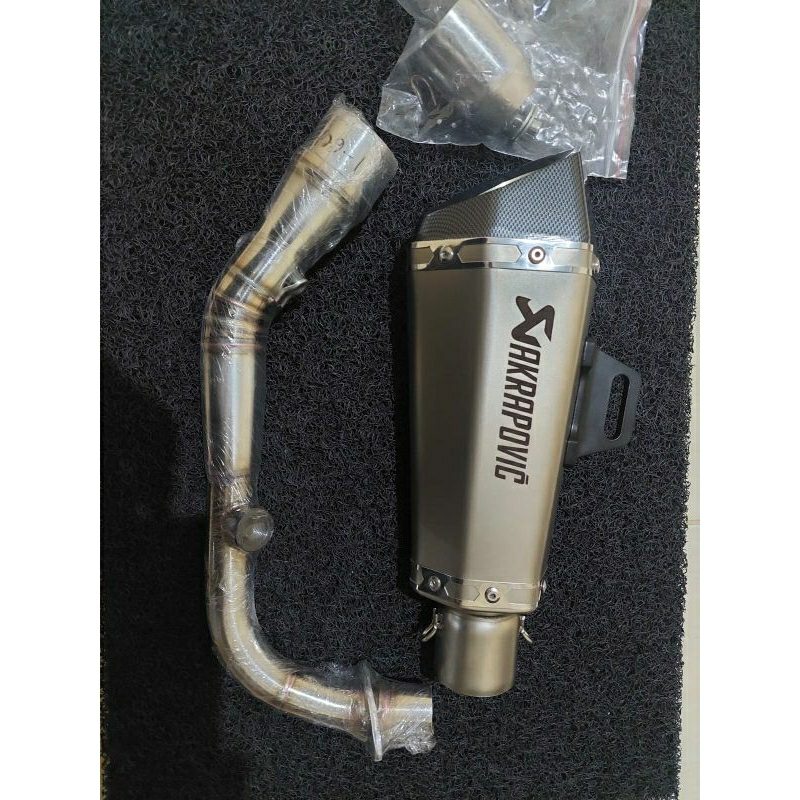 knalpot import akrapovic conical full set nmax/pcx/aerox/adv dll.