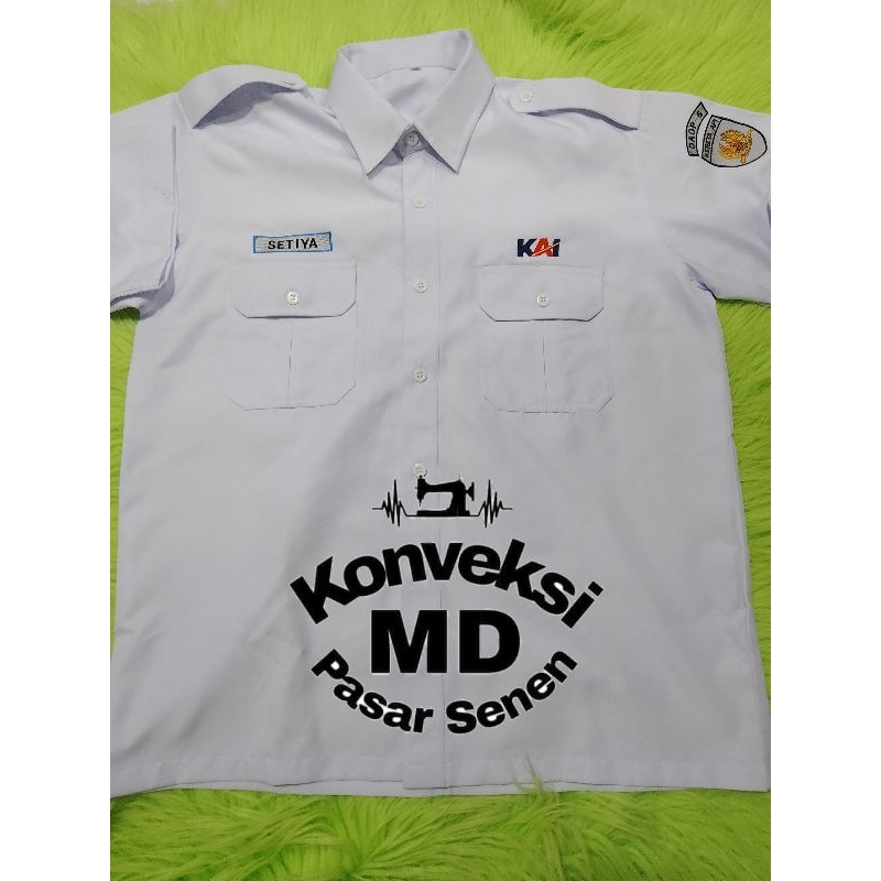 kemeja Eksklusif PT KAI/seragam PT KAI full/kemeja PT KAI full bordir